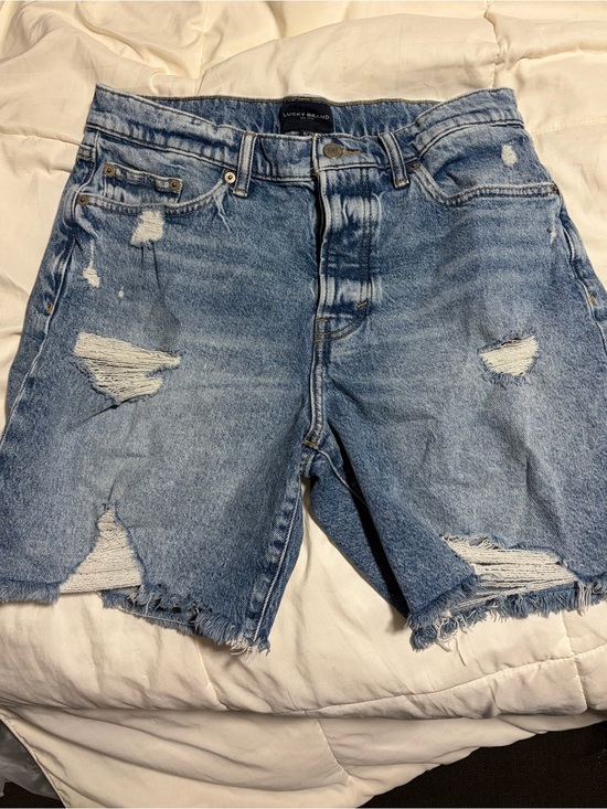Lucky Brand Pants - Lucky Brand women's  Distressed Light Blue Denim Shorts